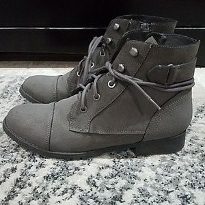 Madden Girl Grey Boots 7.5